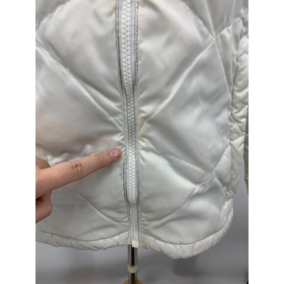 The North Face Alis Puffer Jacket Womens Medium Ivory 550 Down Insulated Quilted - Picture 5 of 16